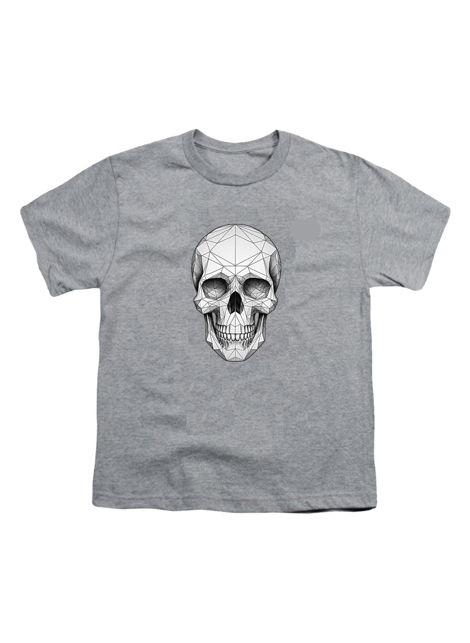 Gray Geometric Skull Youth/Toddler T-Shirt