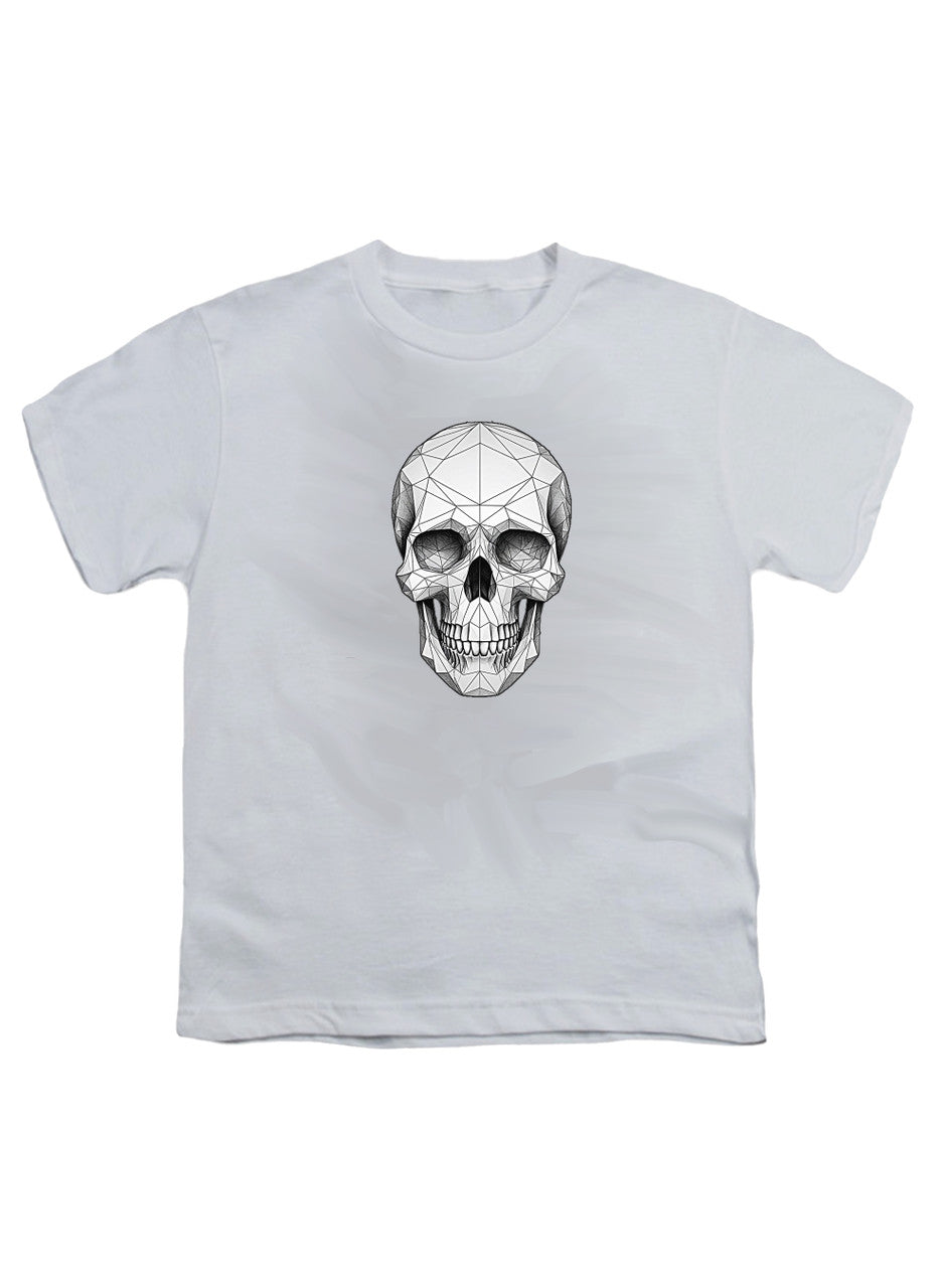 White Geometric Skull Youth/Toddler T-Shirt