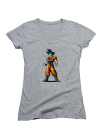 Gray Goku Juniors V-Neck T-Shirt