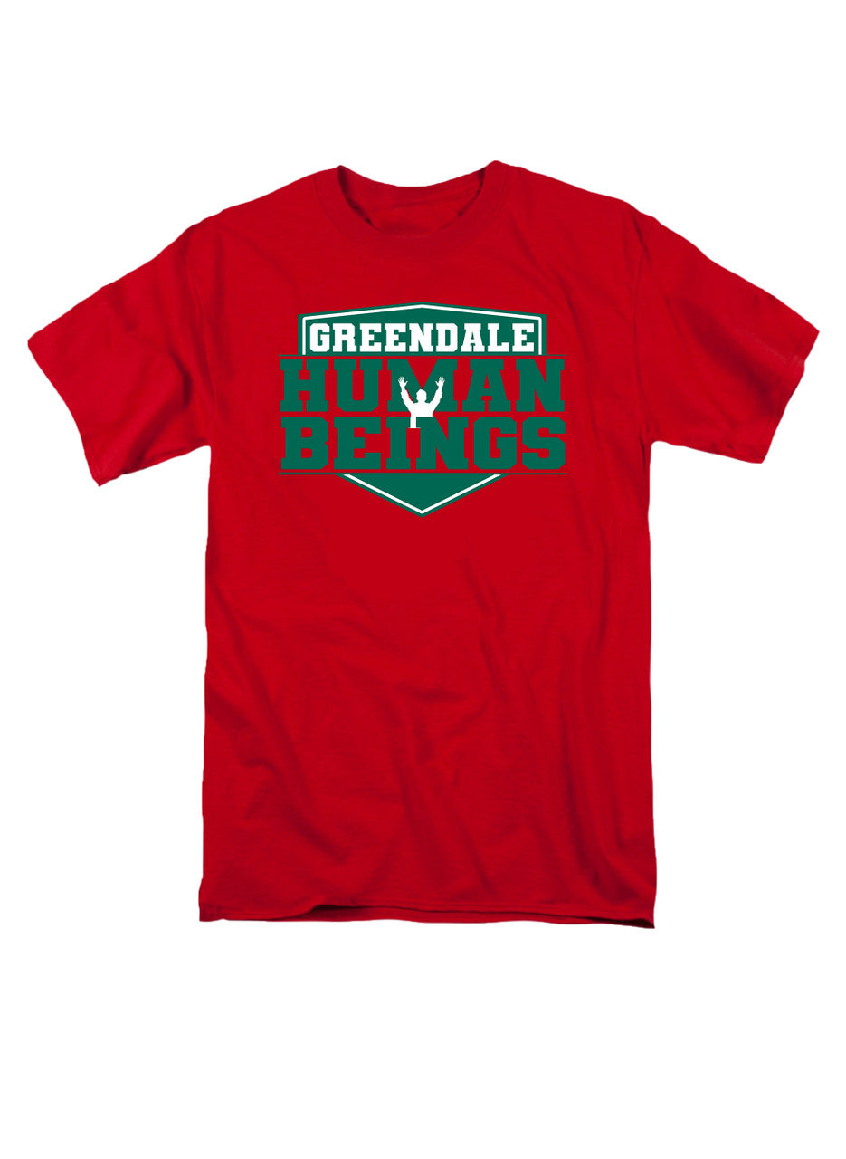 Red Greendale Human Being T-Shirt