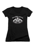 Black Gym Logo Juniors V-Neck T-Shirt