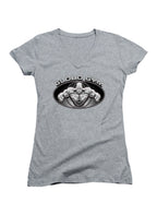 Gray Gym Logo Juniors V-Neck T-Shirt