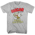 Gray heather Hagar the Horrible t-shirt featuring Hagar the Horrible Beer Hunter design