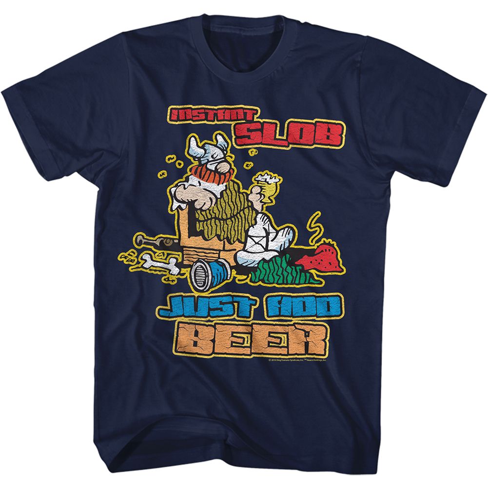 Navy Hagar the Horrible t-shirt featuring Hagar the Horrible Instant Slob design