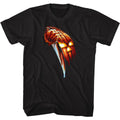 Black Halloween t-shirt featuring Halloween pumpkin and knife design