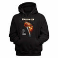 Black Halloween pullover hoodie featuring a The Night He Came Home Poster design
