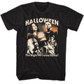 Black Halloween t-shirt featuring Halloween Five Photo Collage design