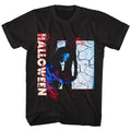 Black Halloween t-shirt featuring Halloween Closet Doors design