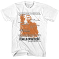 White Halloween t-shirt featuring Halloween Handwritten design