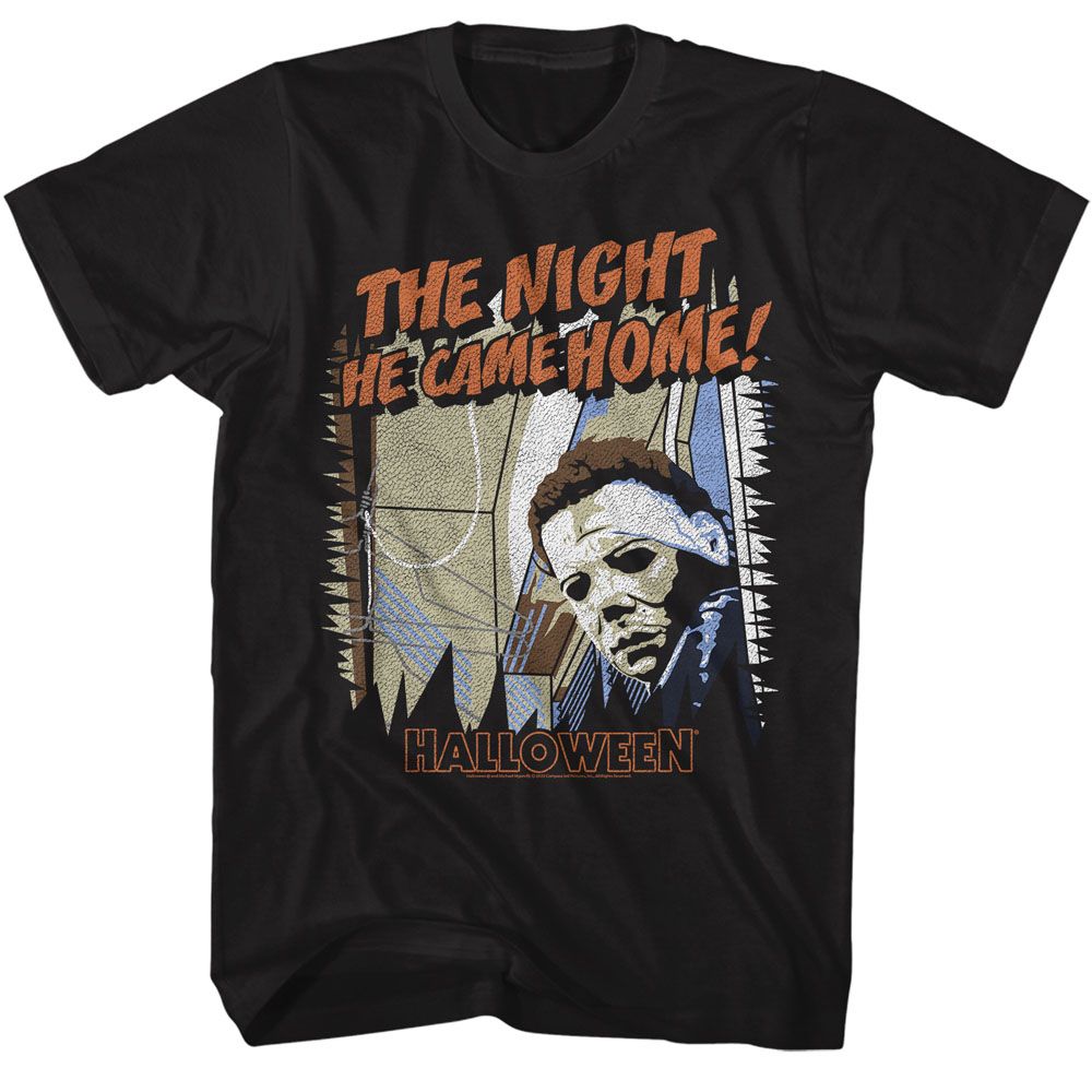Black Halloween t-shirt featuring Halloween Can't Hide design