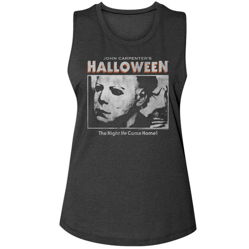 Halloween Ladies Muscle Tank - Logo and Photo