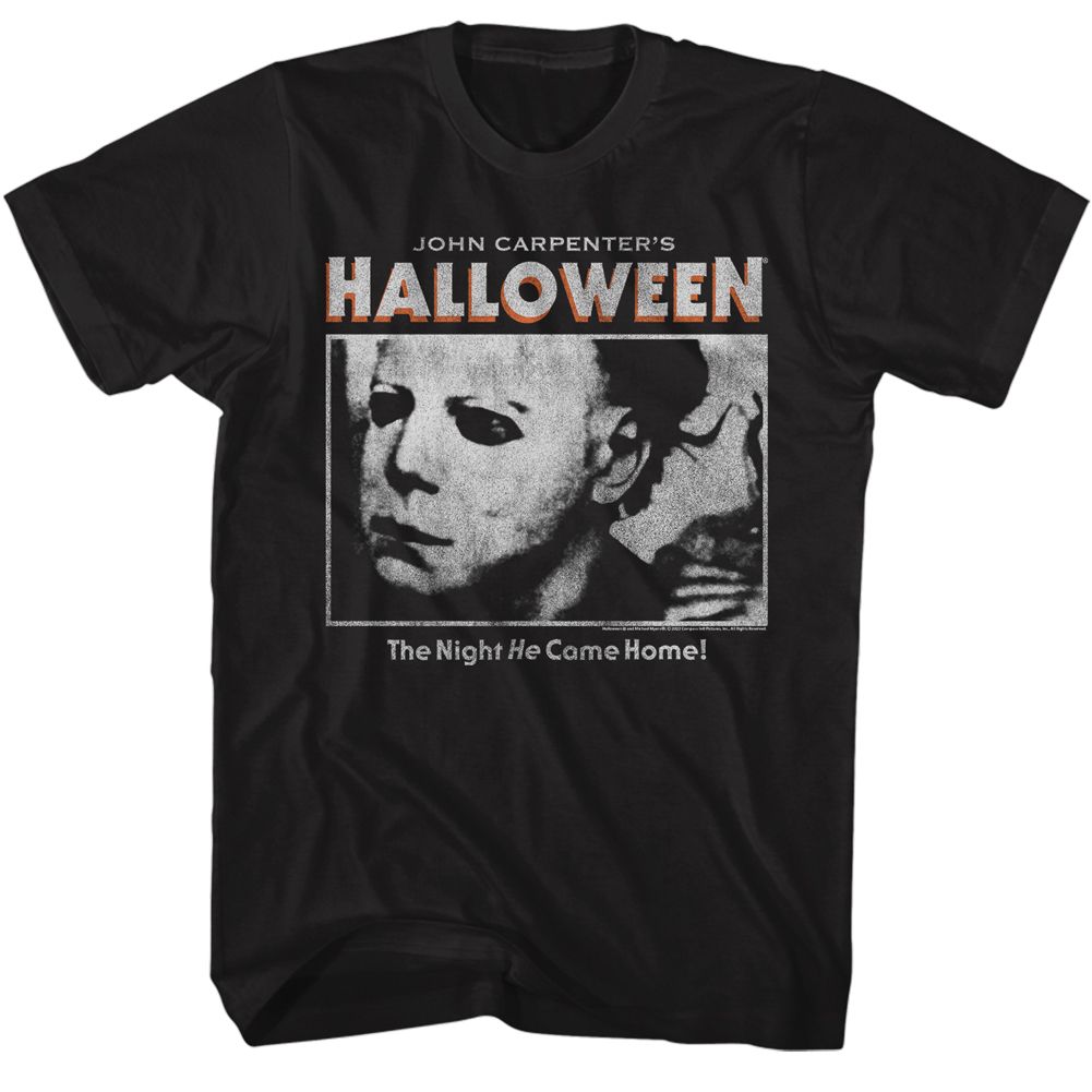 Black Halloween t-shirt featuring Halloween Logo and Photo design