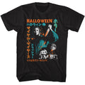 Black Halloween t-shirt featuring Halloween Japanese Text And Splatter design