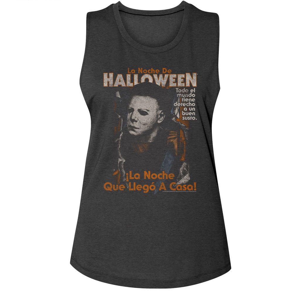 Halloween Ladies Muscle Tank - Spanish Poster