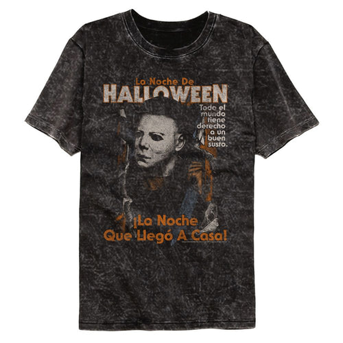 Halloween Mineral Wash T-Shirt - Spanish Poster