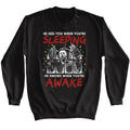 Black Halloween sweatshirt featuring Michael Myers Halloween Christmas crossover design