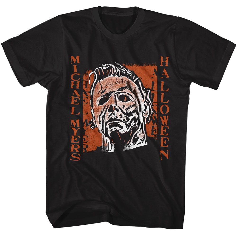 Black Halloween t-shirt featuring Halloween Spooky Myers design