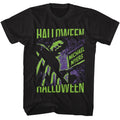 Black Halloween t-shirt featuring Halloween Michael Myers two-color design