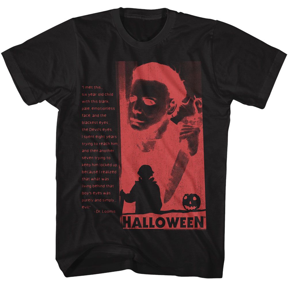 Black Halloween t-shirt featuring Halloween Blackest Eyes design