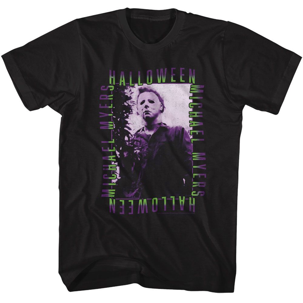 Black Halloween t-shirt featuring Halloween Repeat Gradient Text design
