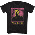 Black Halloween t-shirt featuring Halloween Movie Scenes With Quote design
