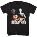 Black Halloween t-shirt featuring Halloween Boogeyman House design