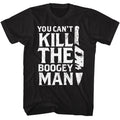 Black Halloween t-shirt featuring Halloween Boogeyman Knife design