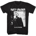 Black Halloween t-shirt featuring Halloween Party Crasher design