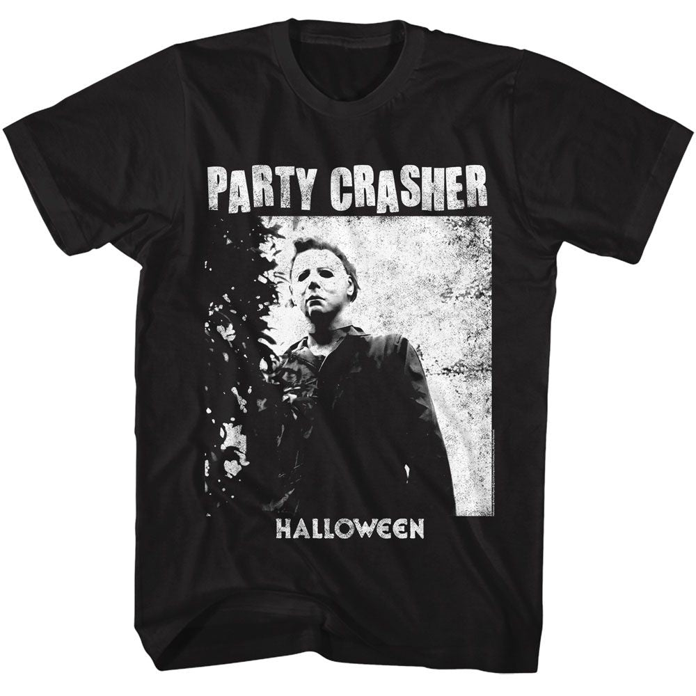 Black Halloween t-shirt featuring Halloween Party Crasher design