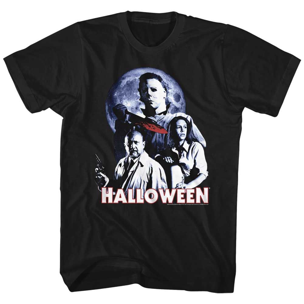 Black Halloween t-shirt featuring Halloween Ensemble design