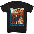 Black Halloween t-shirt featuring Halloween Myers Appears design