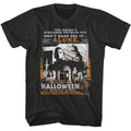 Smoke gray Halloween t-shirt featuring Halloween Home Video Poster design