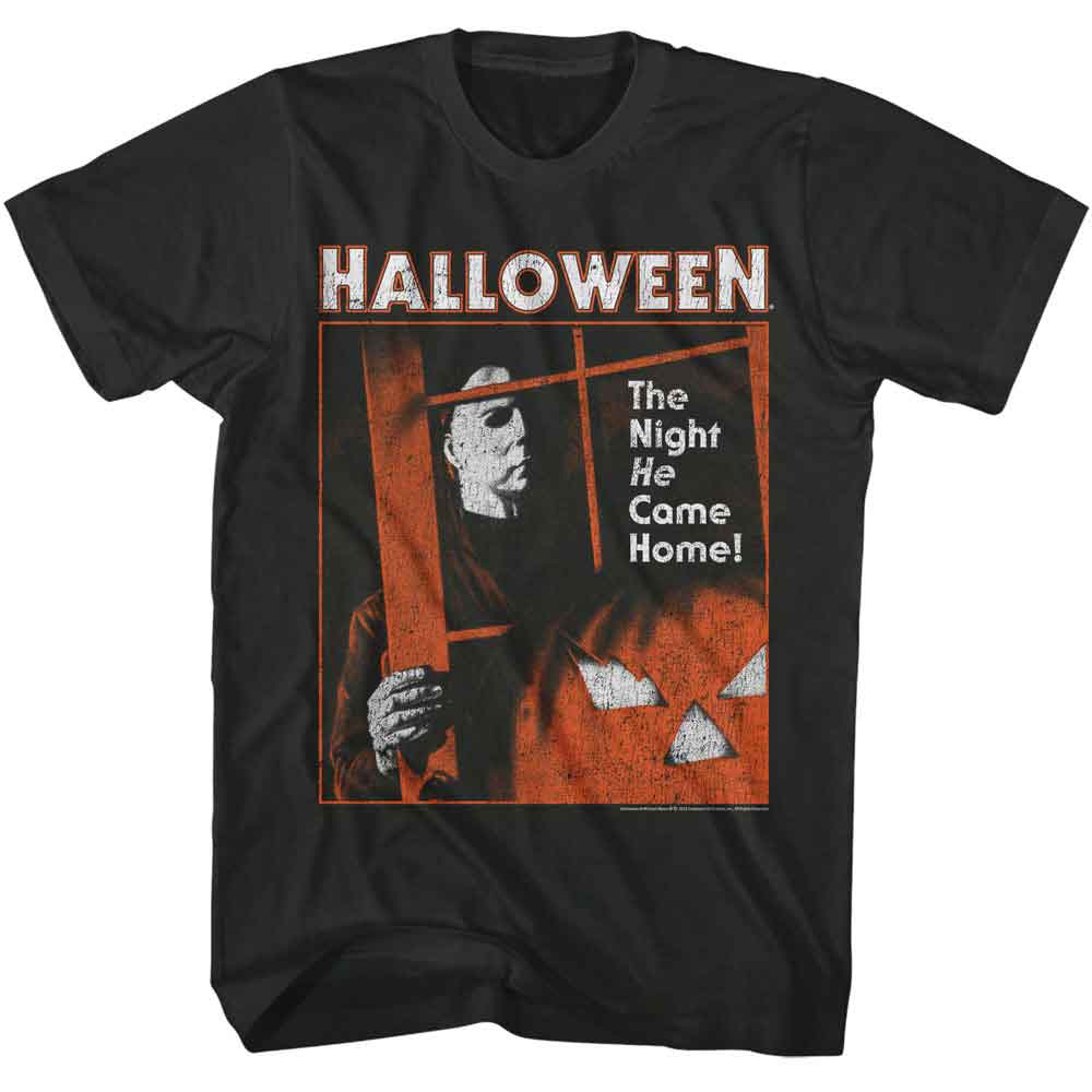 Smoke gray Halloween t-shirt featuring Halloween Coming Home design