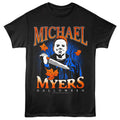 Black Halloween t-shirt featuring Halloween M. Myers design