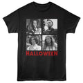 Black Halloween t-shirt featuring Halloween Photo Grid design