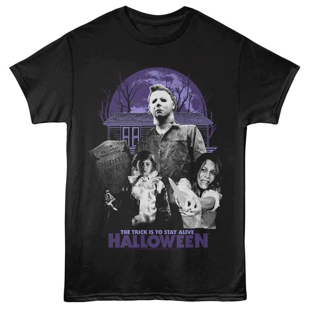Black Halloween t-shirt featuring Halloween Full Moon design