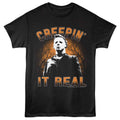 Black Halloween t-shirt featuring Halloween Creepin' It Real design