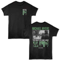 Black Halloween t-shirt featuring Halloween Myers design (front and back)