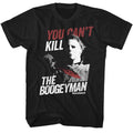 Black Halloween t-shirt featuring Halloween Boogeyman design