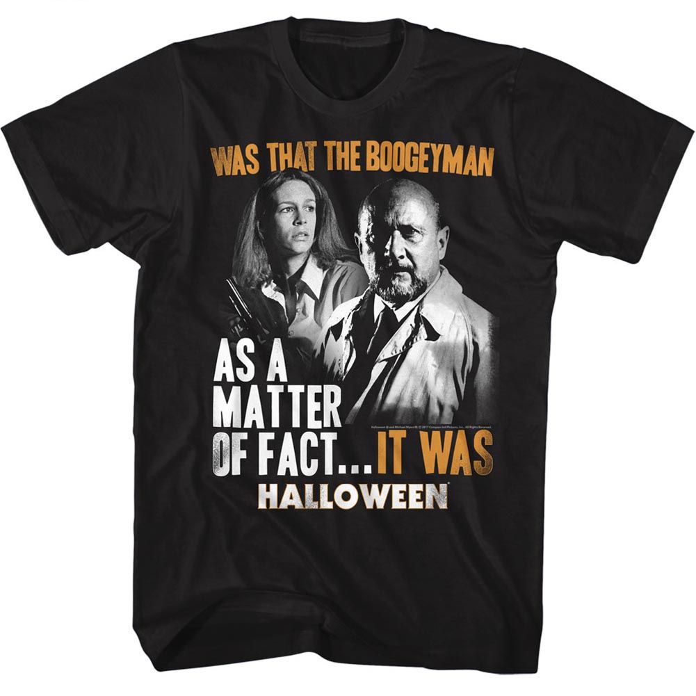 Black Halloween t-shirt featuring Halloween It Was design