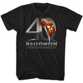 Black Halloween t-shirt featuring Halloween 40 anniversary design