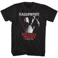 Black Halloween t-shirt featuring Halloween Michael Coming Home design