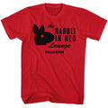 Red Halloween t-shirt featuring Halloween Rabbit In The Moon design — Halloween III reference
