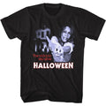 Black Halloween t-shirt featuring Halloween Stayin' Alive design