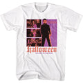 White Halloween t-shirt featuring Halloween Classic Myers design