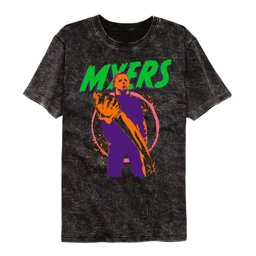 Halloween Mineral Wash T-Shirt - Colorful Myers