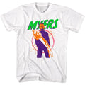 White Halloween t-shirt featuring Halloween Colorful Myers design
