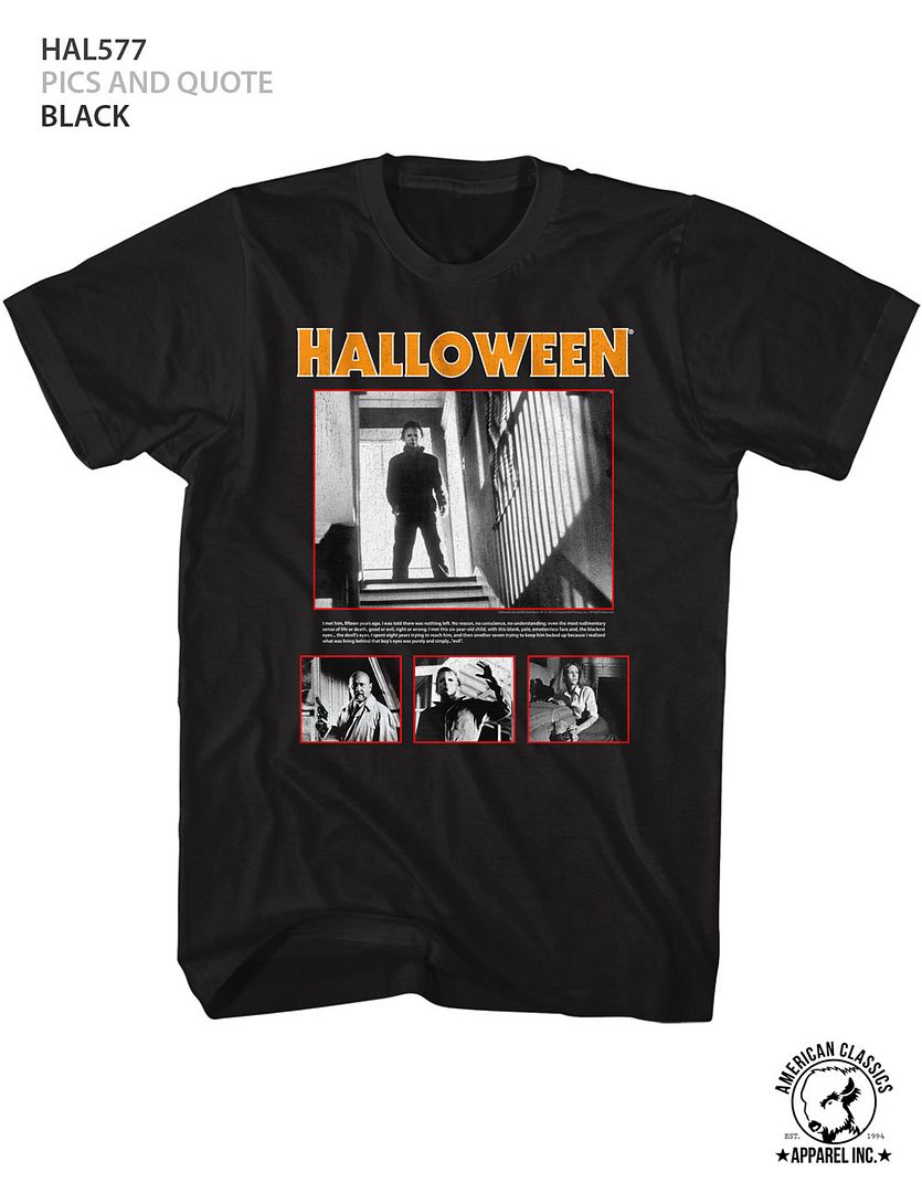 Black Halloween t-shirt featuring Halloween Pics And Quote design