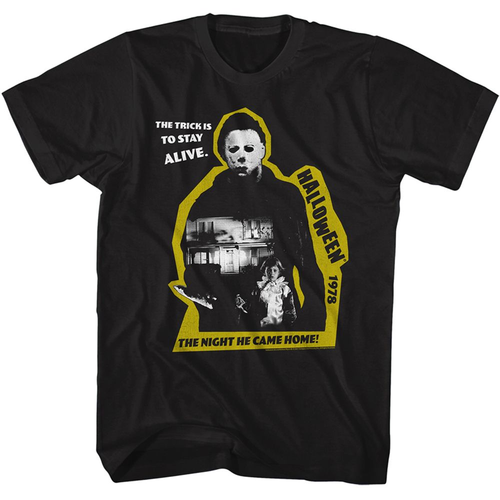 Black Halloween t-shirt featuring Halloween Cut Out design