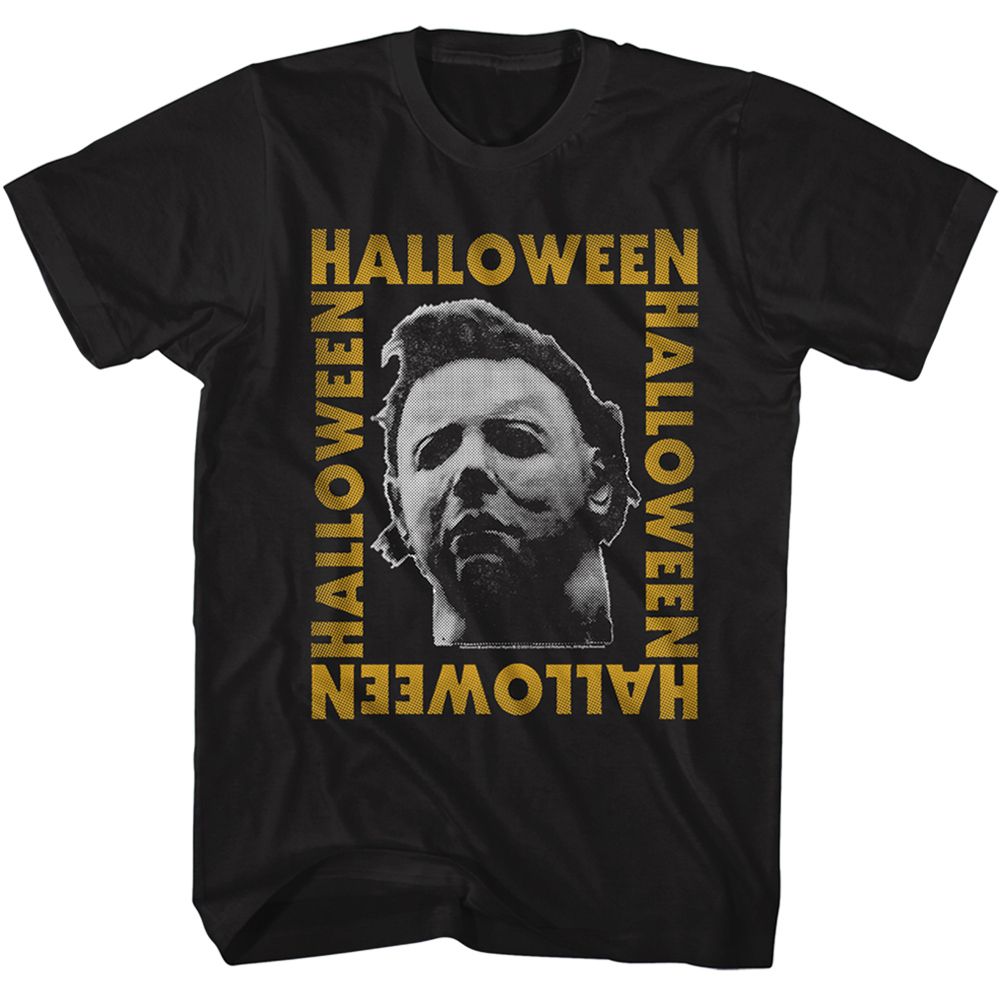 Black Halloween t-shirt featuring Halloween Logo Frame design
